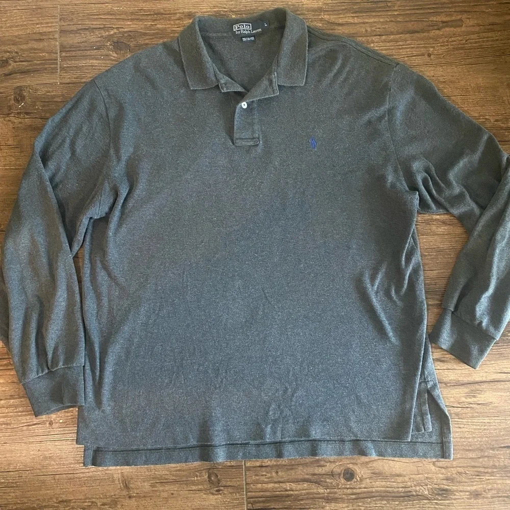 Polo by Ralph Lauren Men's Gray Long Sleeve Shirt L